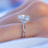 1.33 CT Pear Hidden Halo Lab Grown Diamond Engagement Ring