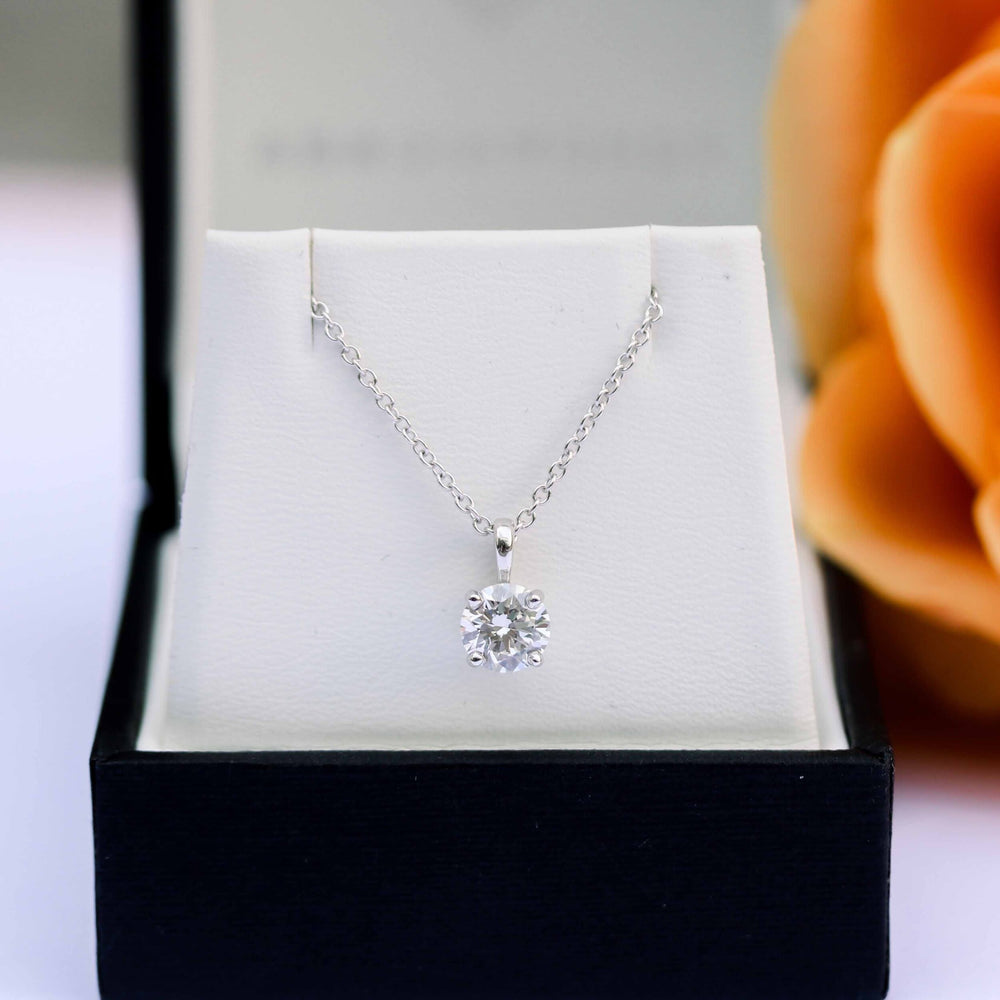 
                  
                    0.35 CT Classic Round Cut Moissanite Necklace With Solitaire Style
                  
                