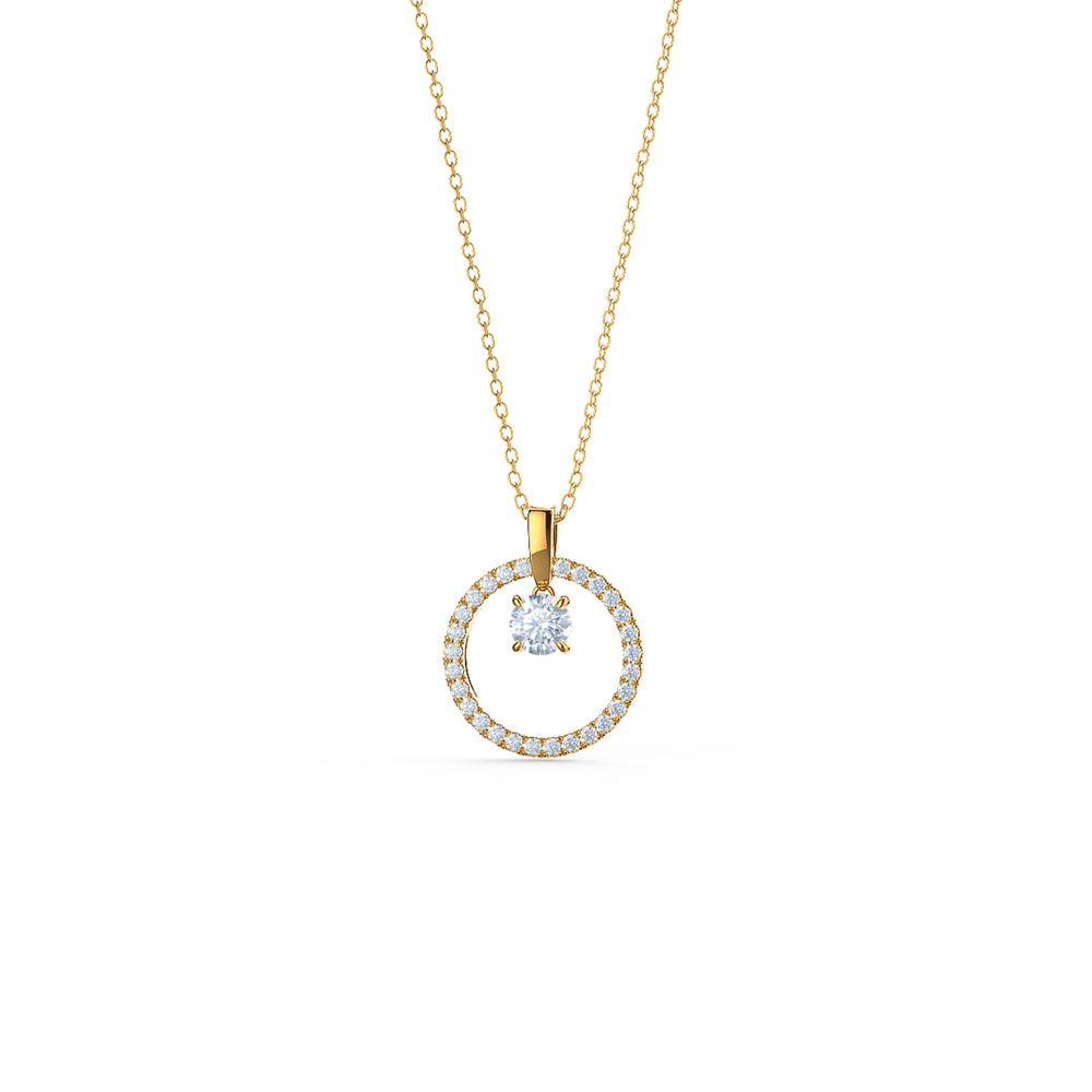 
                  
                    0.65 TCW Round Cut Moissanite Floating Open Circle Necklace
                  
                