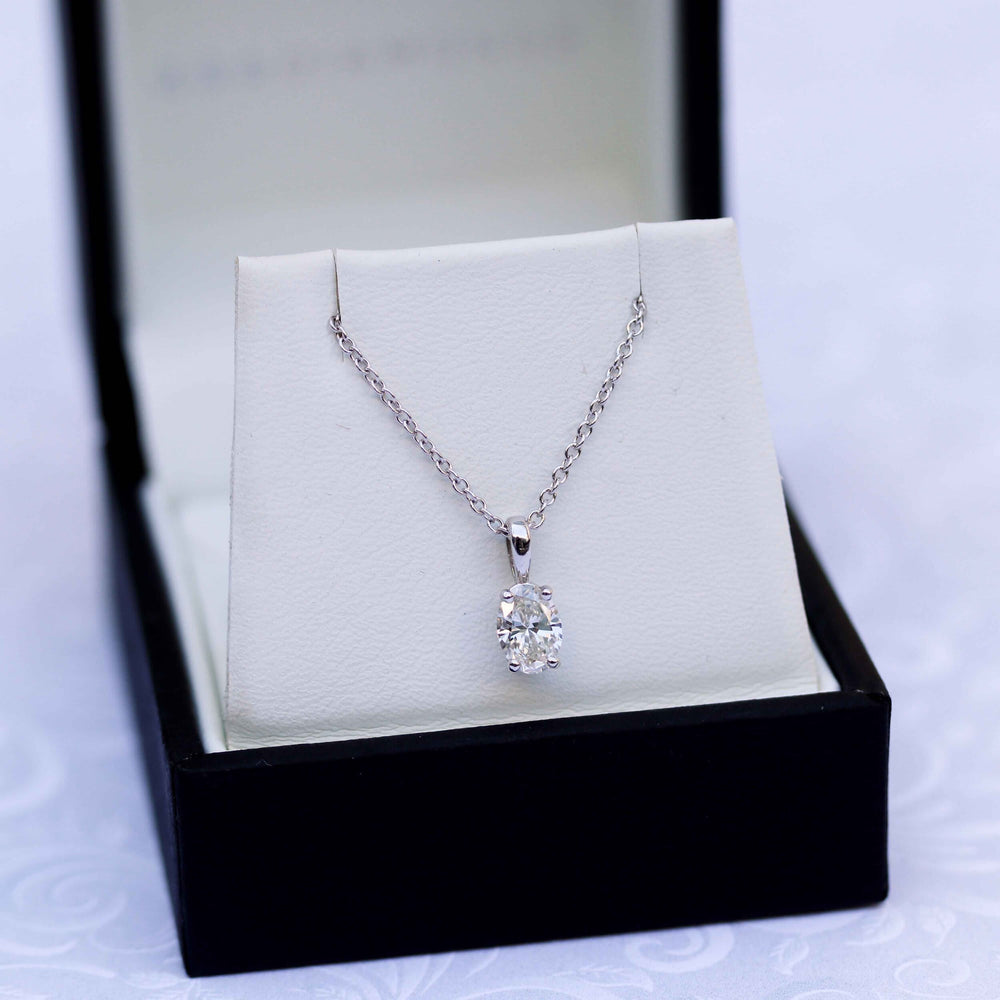 
                  
                    0.35 CT Classic Oval Cut Moissanite Necklace With Solitaire Style
                  
                