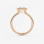 Princess Half Bezel Lab Grown Diamond Engagement Ring