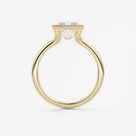 Princess Half Bezel Lab Grown Diamond Engagement Ring