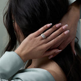 0.26 TCW Round and Baguette Curved Lab Grown Diamond Wedding Band