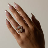 3.4 TCW Marquise and Round Toi Et Moi Lab Grown Diamond Engagement Ring