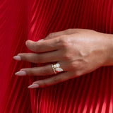 3.4 TCW Marquise and Round Toi Et Moi Lab Grown Diamond Engagement Ring