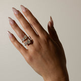 3.7 TCW Pear and Princess Toi Et Moi Lab Grown Diamond Engagement Ring