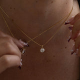 1.0 CT Round Solitaire Lab Grown Diamond Necklace