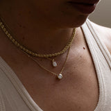 1.0 CT Round Bezel Solitaire Lab Grown Diamond Necklace
