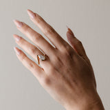 2.2 CT Pear Swirl Lab Grown Diamond Engagement Ring