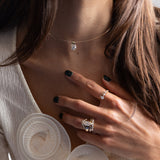 1.6 CT Pear Half Bezel Solitaire Lab Grown Diamond Necklace