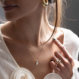 1.7 CT Oval Half Bezel Solitaire Lab Grown Diamond Necklace