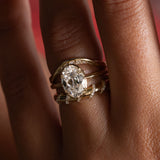 0.15 TCW Round Curved Lab Grown Diamond Wedding Band