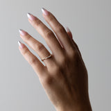 0.15 TCW Round Curved Lab Grown Diamond Wedding Band