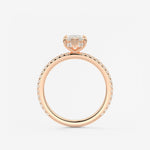 Marquise Hidden Halo Pave Lab Grown Diamond Engagement Ring