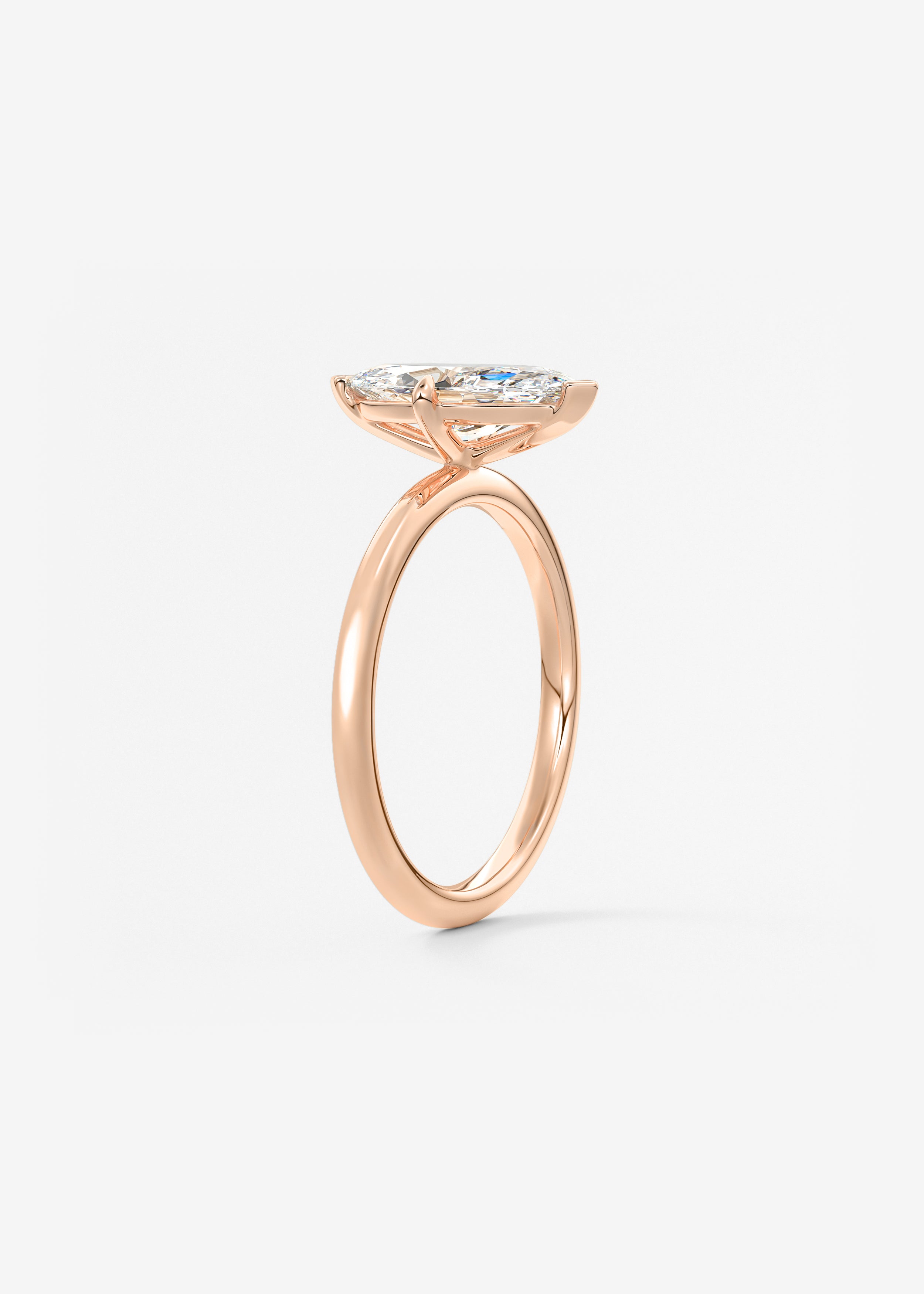 Marquise Solitaire Lab Grown Diamond Engagement Ring