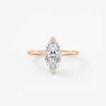 Marquise Solitaire Lab Grown Diamond Engagement Ring