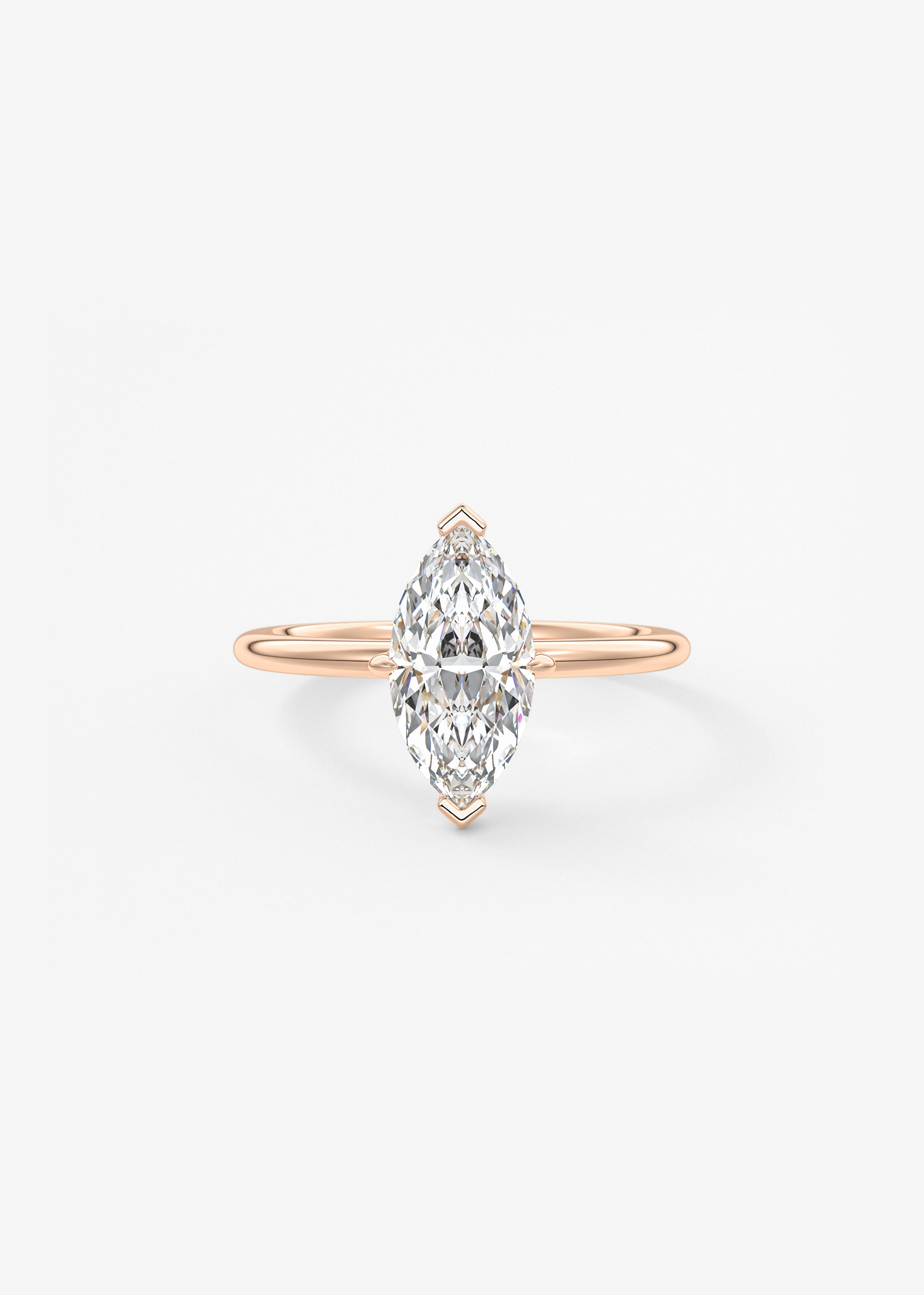 Marquise Solitaire Lab Grown Diamond Engagement Ring
