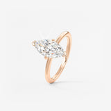 Marquise Solitaire Lab Grown Diamond Engagement Ring