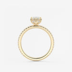 Marquise Hidden Halo Pave Lab Grown Diamond Engagement Ring