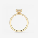Marquise Hidden Halo Pave Lab Grown Diamond Engagement Ring