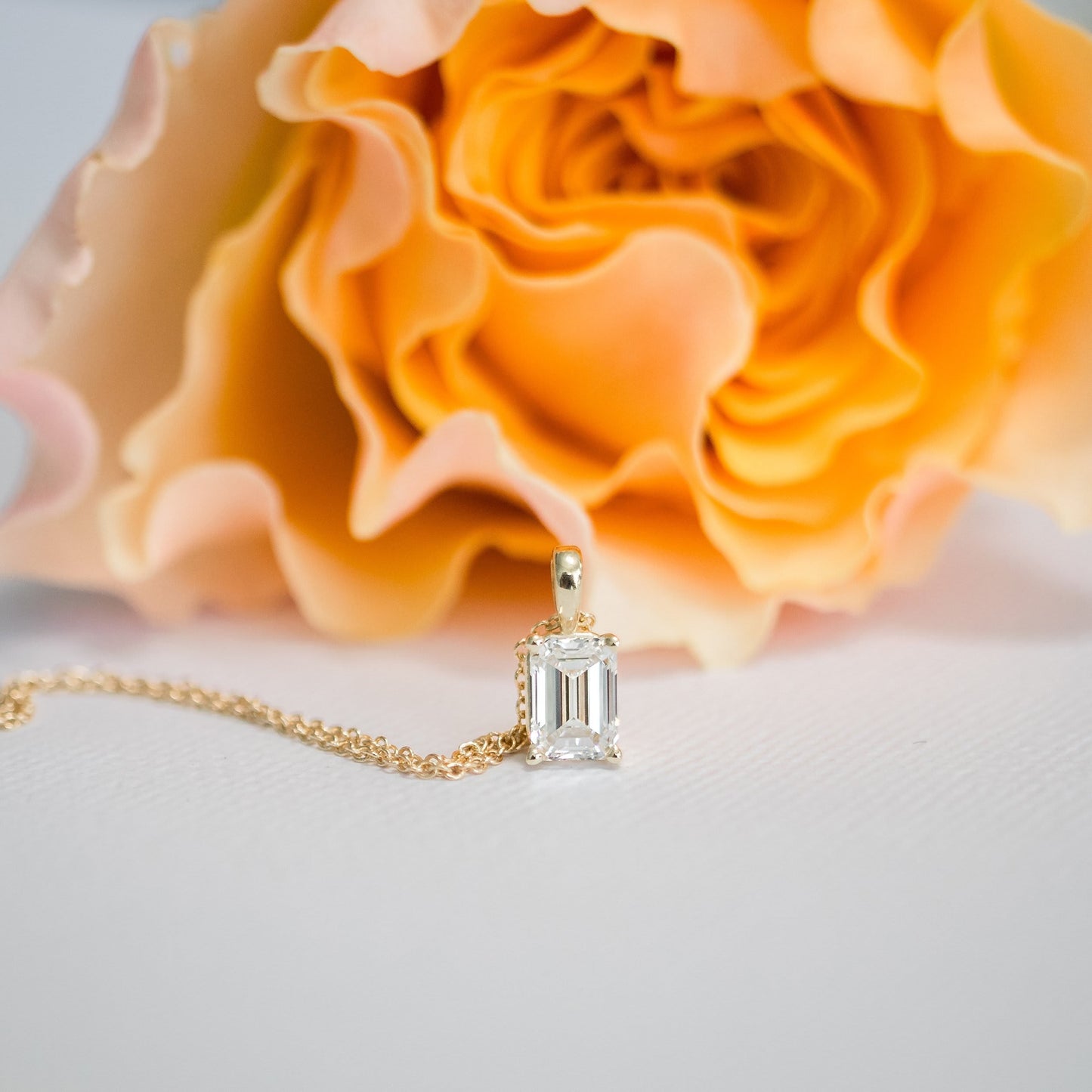 
                  
                    0.70 CT Classic Emerald Cut Moissanite Necklace With Solitaire Style
                  
                