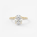 Oval Pave Lab Grown Diamond Engagement Ring