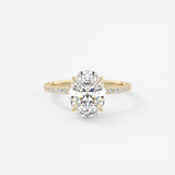 Oval Pave Lab Grown Diamond Engagement Ring