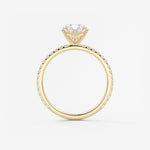 Oval Pave Lab Grown Diamond Engagement Ring