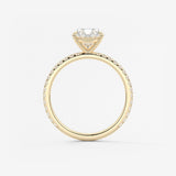 Oval Pave Lab Grown Diamond Engagement Ring