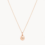 Engraved Oval Shaped Photo Pendant Necklace