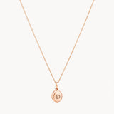 Engraved Oval Shaped Photo Pendant Necklace