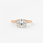 Oval East West Hidden Halo Lab Grown Diamond Engagement Ring