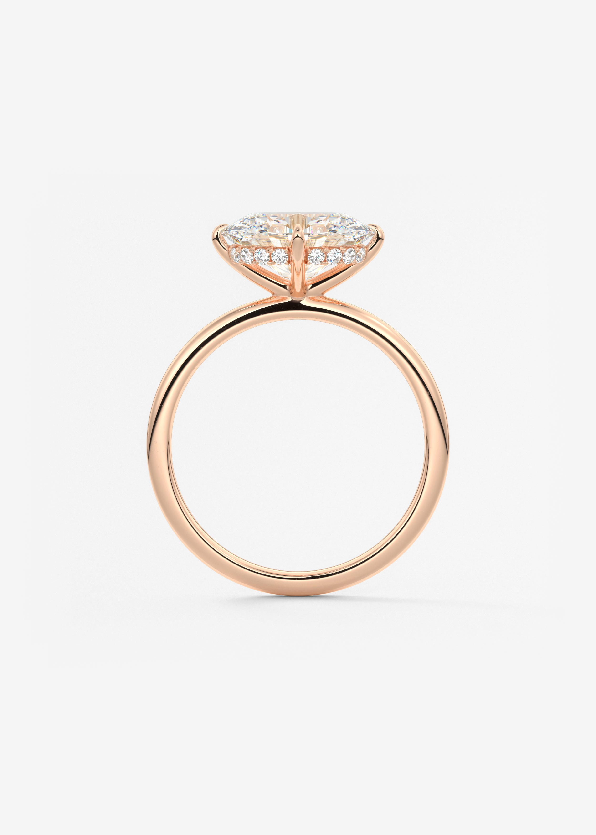 Oval East West Solitaire Lab Grown Diamond Engagement Ring