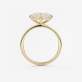 Oval East West Solitaire Lab Grown Diamond Engagement Ring