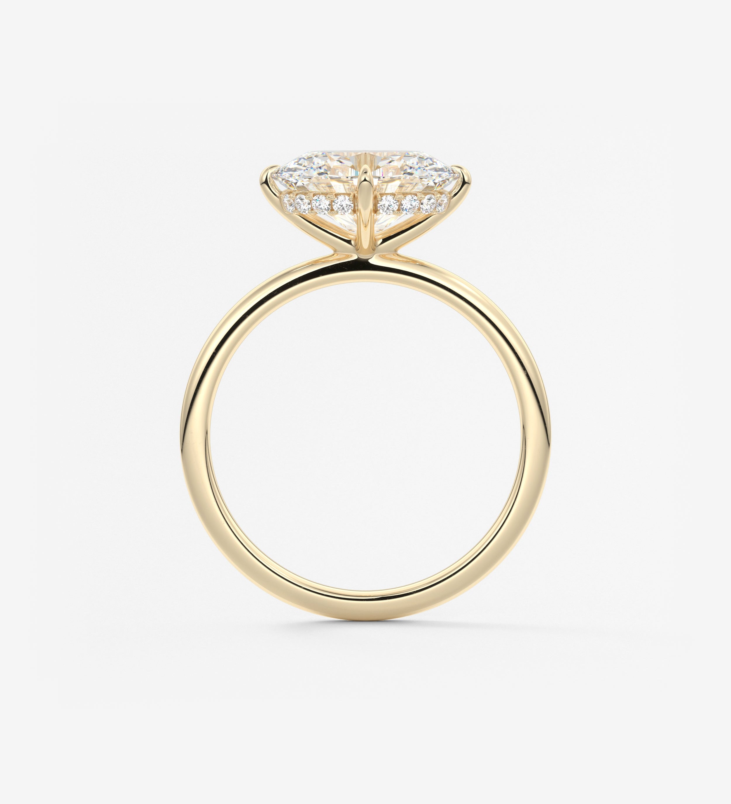 Oval East West Solitaire Lab Grown Diamond Engagement Ring