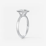 Oval Bezel/ Split Shank Lab Grown Diamond Engagement Ring