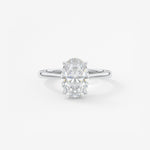 Oval Hidden Halo/Cathedral Lab Grown Diamond Engagement Ring