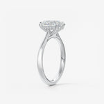 Oval Hidden Halo/Cathedral Lab Grown Diamond Engagement Ring