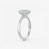 Oval Hidden Halo/Cathedral Lab Grown Diamond Engagement Ring