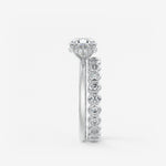 Oval East West Hidden Halo Lab Grown Diamond Engagement Ring