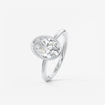 Oval Bezel Lab Grown Diamond Engagement Ring