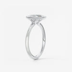 Oval Bezel Lab Grown Diamond Engagement Ring