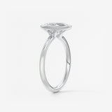 Oval Bezel Lab Grown Diamond Engagement Ring