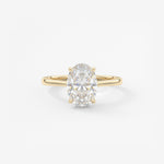 Oval Hidden Halo/Cathedral Lab Grown Diamond Engagement Ring