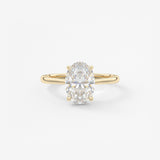 Oval Hidden Halo/Cathedral Lab Grown Diamond Engagement Ring