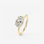 Oval East West Hidden Halo Lab Grown Diamond Engagement Ring