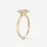 Oval Bezel Lab Grown Diamond Engagement Ring