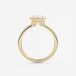 Oval Bezel Lab Grown Diamond Engagement Ring