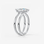 Marquise Cathedral Lab Grown Diamond Engagement Ring