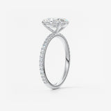 Oval Pave Lab Grown Diamond Engagement Ring